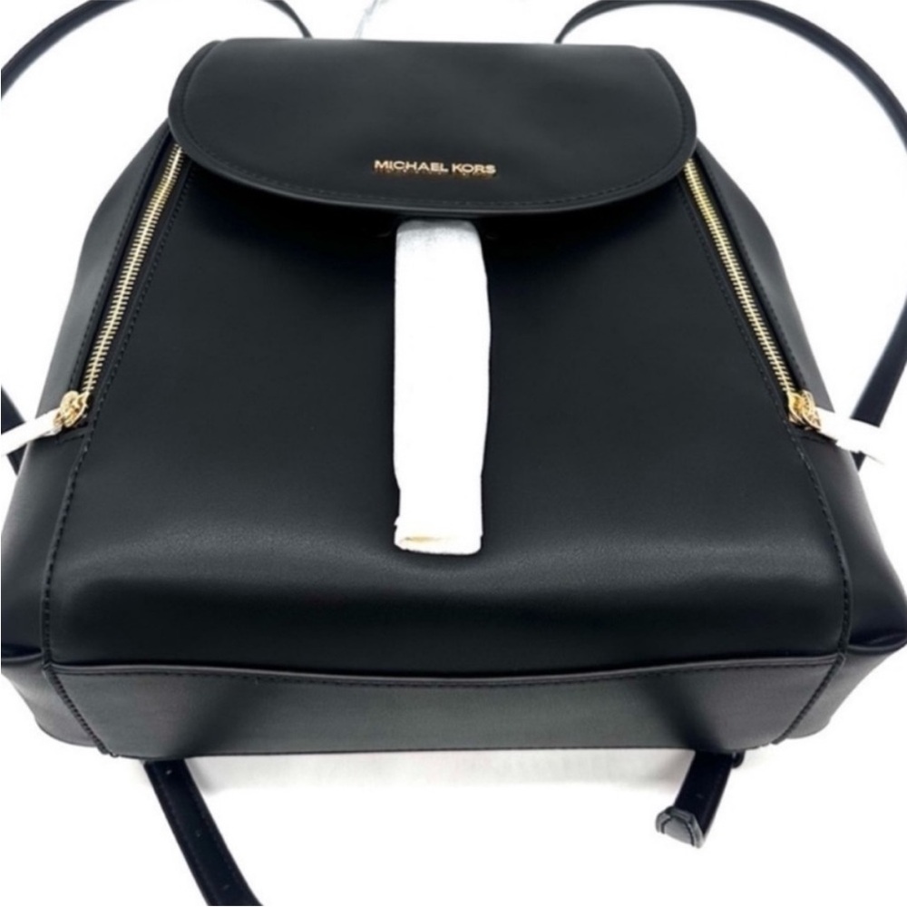 Michael Kors Black Leather
Backpack with Gold Hardware - Picture 9 of 14